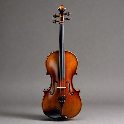 Violin on gray background