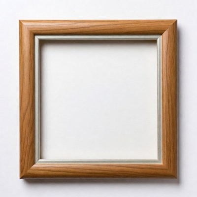 Empty Wooden Picture Frame