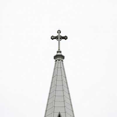 Church Steeple with Cross