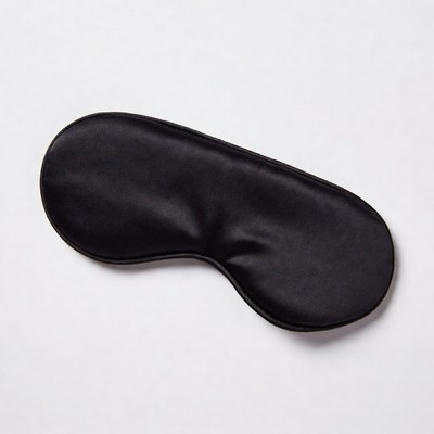 Black silk sleep eye mask