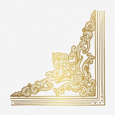 Golden Ornate Corner Border