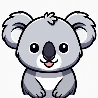 Cute cartoon koala illustration