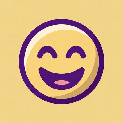 Smiling Yellow Emoji Face