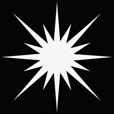White Star on Black Background