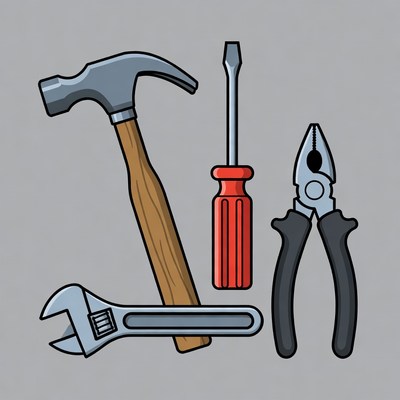 Hammer Screwdriver Pliers Wrench Tools