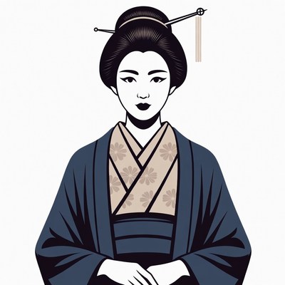 Japanese woman in kimono