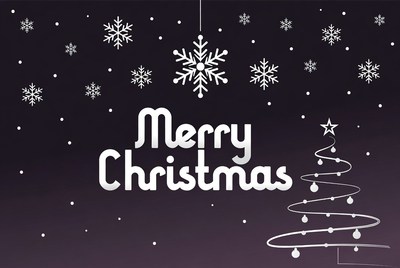 Merry Christmas with Snowflakes