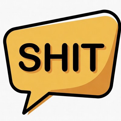 Yellow Shit Speech Bubble Clipart