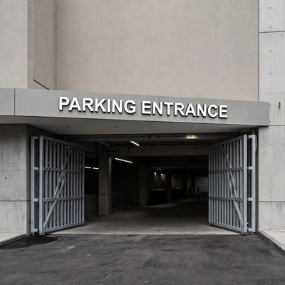 Open Parking Entrance Gate