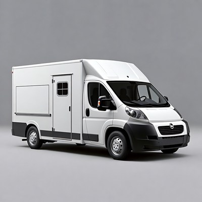White Fiat Ducato Delivery Van