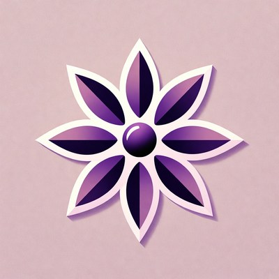 Purple Flower Illustration