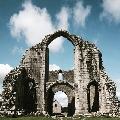 Ruined Stone Archway with Ivy
