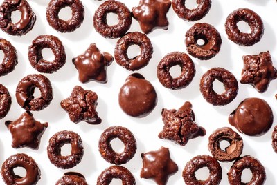 Chocolate Covered Cereal Rings and Stars
