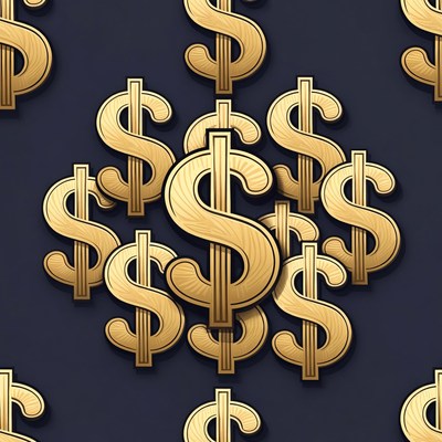 Golden Dollar Signs Pattern