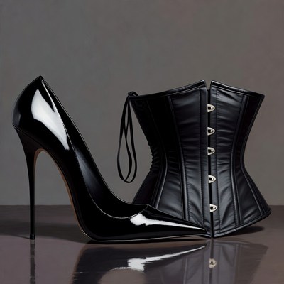 Black Corset and High Heels