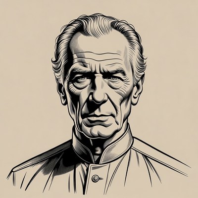 Elderly man in suit portrait