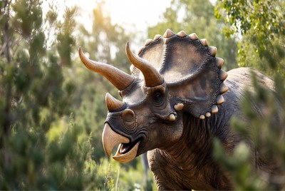 Triceratops Dinosaur in Forest