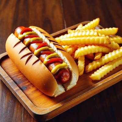 Hot Dog with Fries