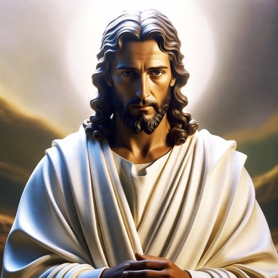Jesus Christ with glowing halo