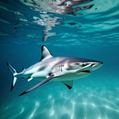 Blacktip shark swimming underwater