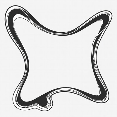 Abstract wavy black frame