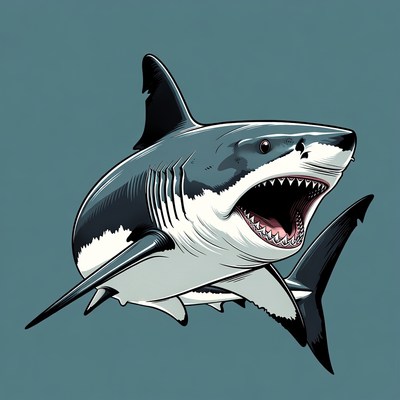 Great White Shark Roaring