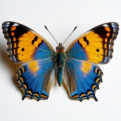 Colorful Blue and Orange Butterfly
