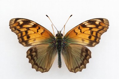 Orange Butterfly with Black Tiger Stripes