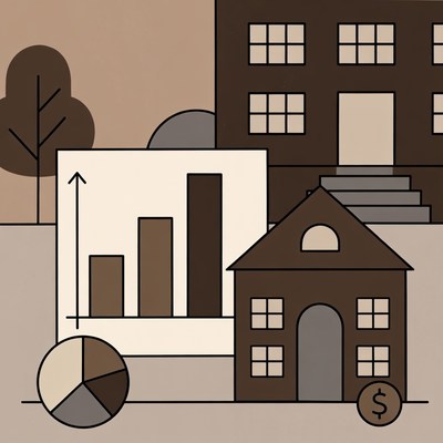 Real Estate Market Charts Illustration