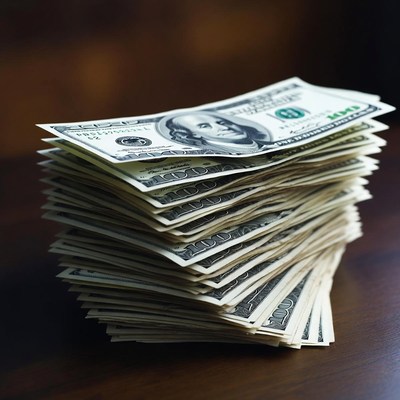 Stack of US Hundred Dollar Bills