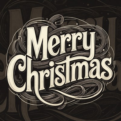 Merry Christmas Hand-Drawn Typography