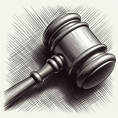 Wooden Gavel Illustration