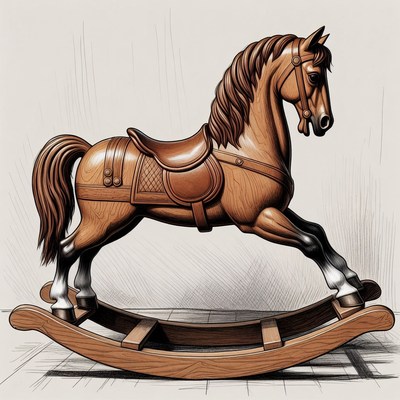 Wooden Rocking Horse Toy