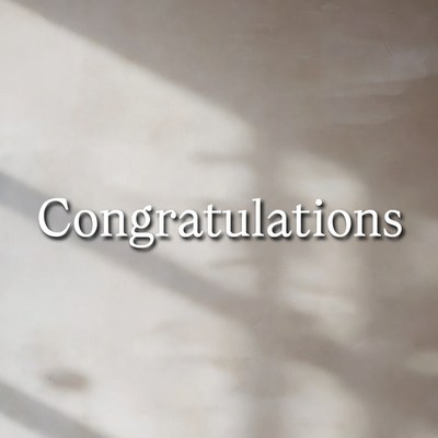 Congratulations Text with Shadow