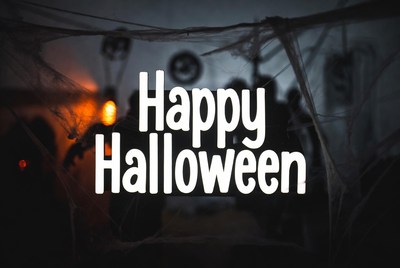 Happy Halloween with Spider Webs