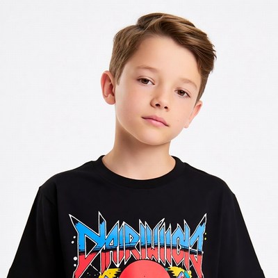 Boy wearing Duran Duran t-shirt