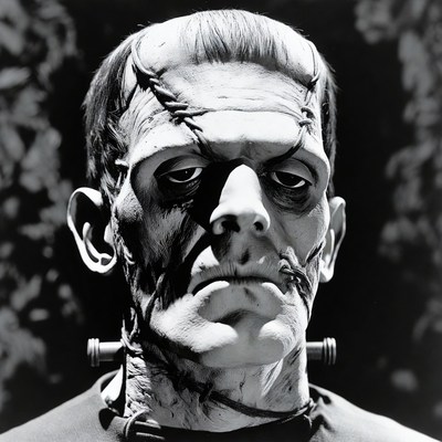 Frankenstein Monster Closeup Portrait