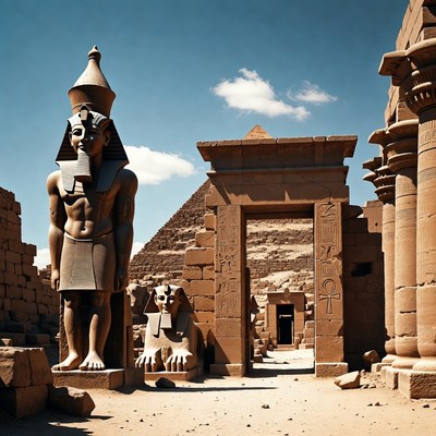 Colossal Ramses II Statue Abu Simbel