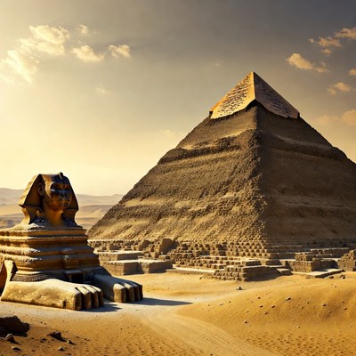Sphinx and Great Pyramid
