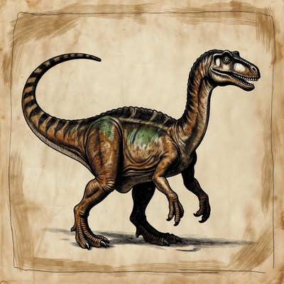 Velociraptor dinosaur illustration