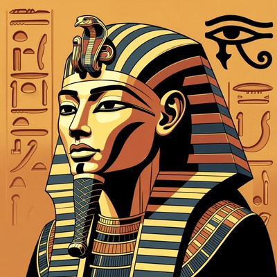 Pharaoh with cobra headdress