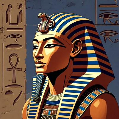 Ancient Egyptian Pharaoh Portrait