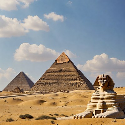 Great Sphinx and Giza Pyramids