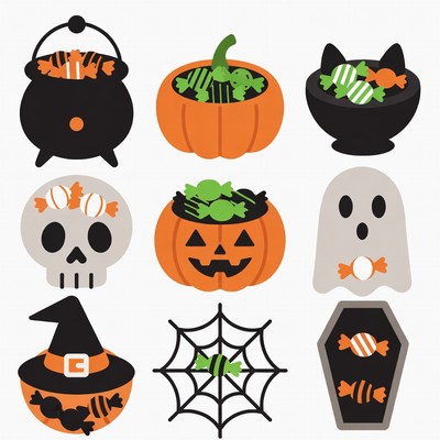 Halloween Clipart Icons Set