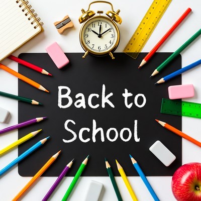 Back to School Supplies on Blackboard