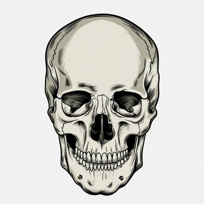 Human Skull Illustration