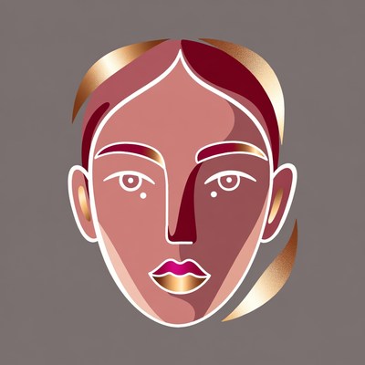 Abstract Woman Portrait Illustration