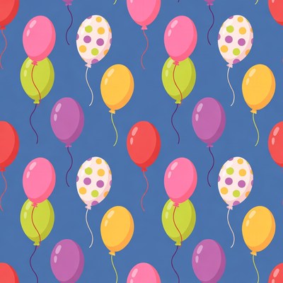 Colorful Balloons Seamless Pattern