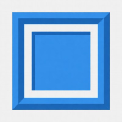 Blue Square Frame Illustration