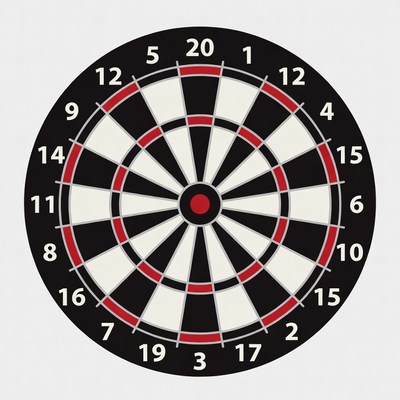 Dartboard with Numbers